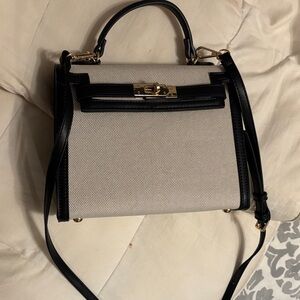 Vici Black and Cream Satchel